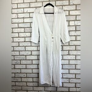 Scandal | Made in Italy White Linen Dress